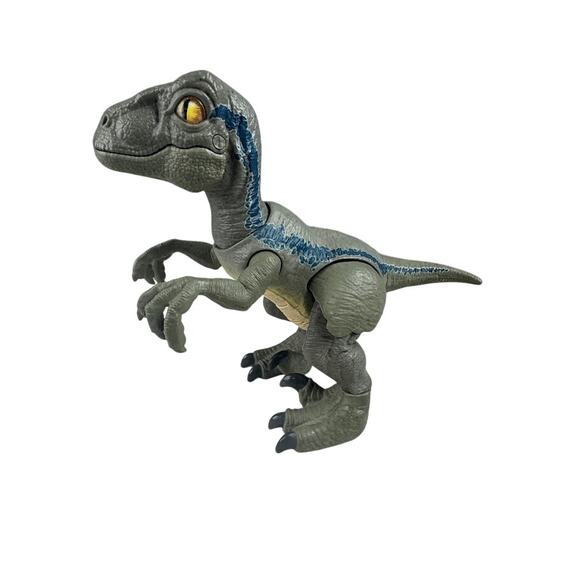 Jurassic World Primal Pals Blue Velociraptor Dinosaur Figure - Interactive Sound - Picture 1 of 6